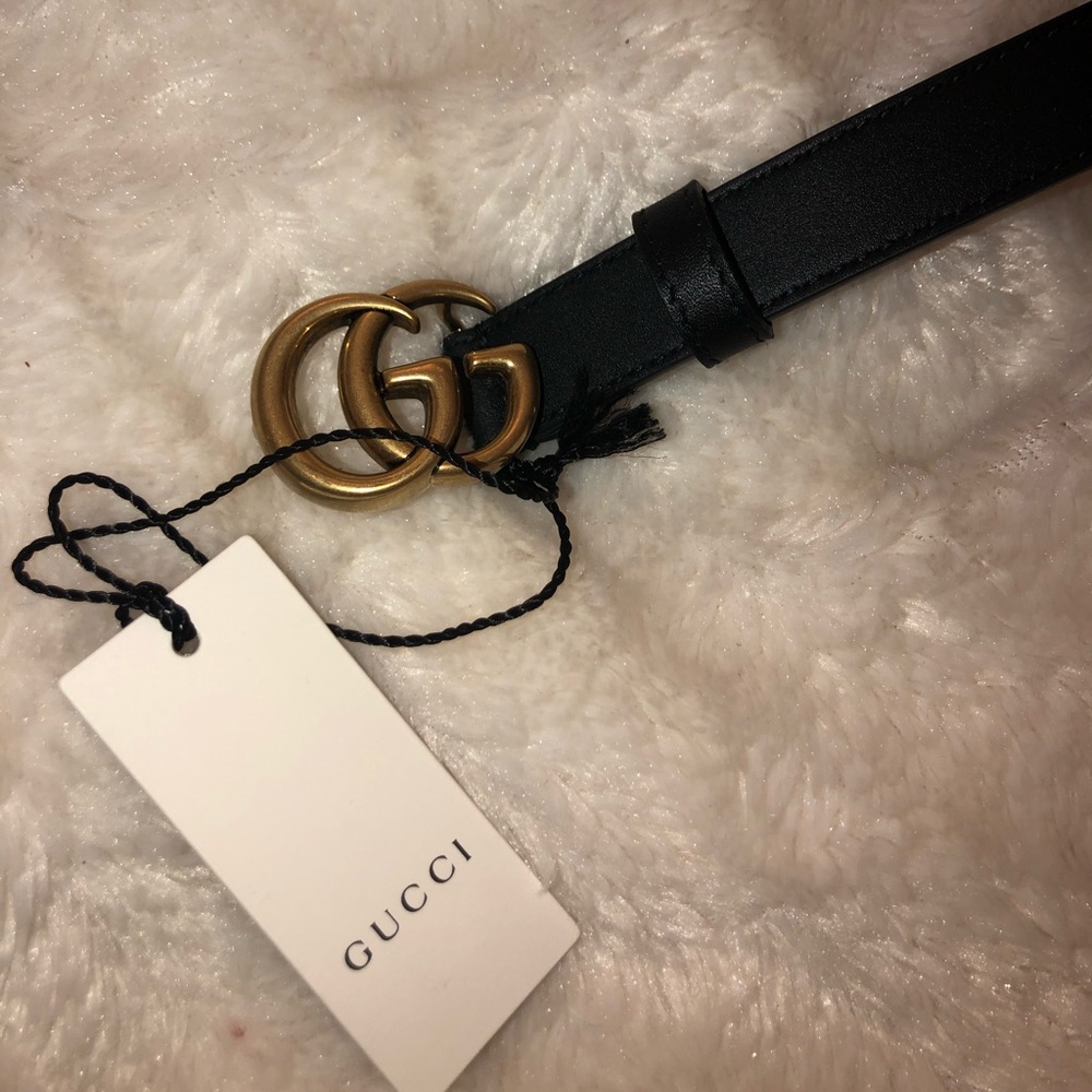 Brand new w box Gucci belt leather brass size 85